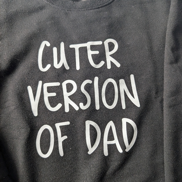 Cuter Version Of Dad - Father Dad Father's Day Cute Kids T-shirt Black sweater - Picture 3 of 8